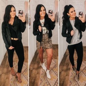 Apricot Lane Moto Babe Faux Leather Jacket